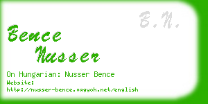 bence nusser business card